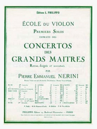 VIOTTI Giovanni Battista Solo n1 du concerto n20 violon et piano Partition