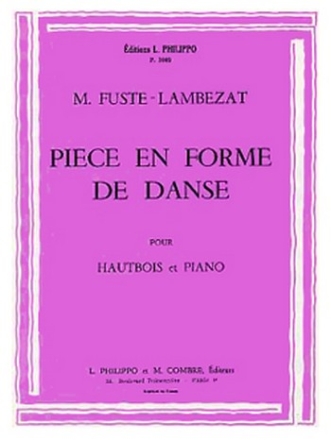 FUSTE-LAMBEZAT Michel Pice en forme de danse hautbois et piano Partition