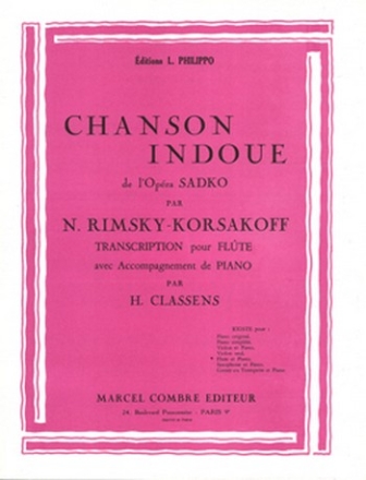 RIMSKY-KORSAKOV Nicola Chanson hindoue de l'opra Sadko flte et piano Partition