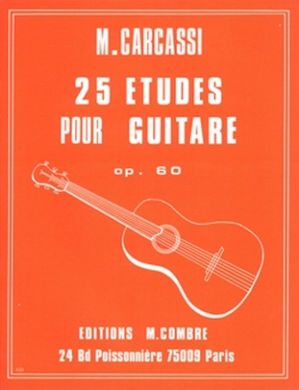 CARCASSI Matteo Etudes (25) Op.60 guitare Partition
