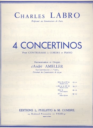 Concertino no.2 op.31 pour contrebasse et piano