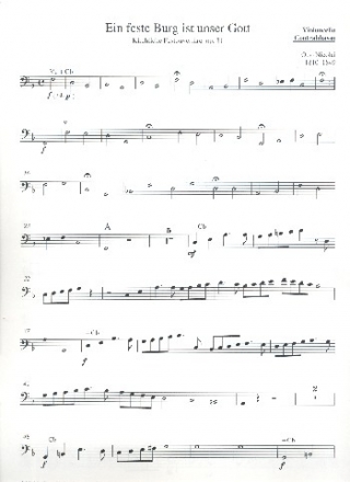 Ein feste Burg ist unser Gott op.31 fr gem Chor und Instrumente Violoncello/Kontrabass
