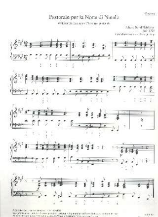 Pastorale per la Notte di Natale fr 4 Oboen, 2 Violinen, Viola und Bc Orgel