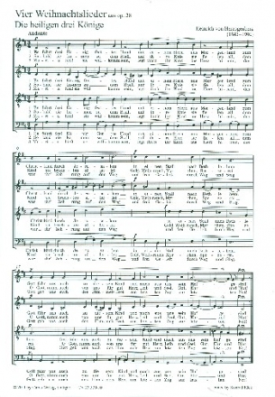 4 Weihnachtslieder aus op.28 fr gem Chor a cappella Partitur