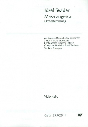 Missa angelica fr Sopran (Tenor), gem Chor und Orchester Violoncello