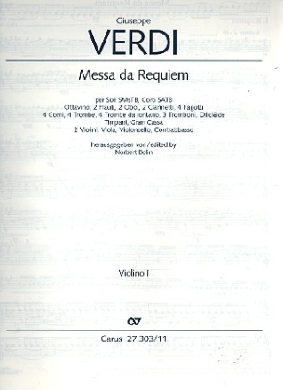 Messa da Requiem fr Soli, gem Chor und Orchester Violine 1
