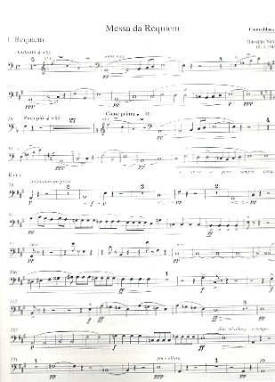 Messa da Requiem fr Soli, gem Chor und Orchester Kontrabass