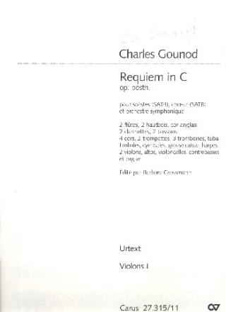 Requiem C-Dur op.posth. fr Soli, gem Chor und Orchester Violine