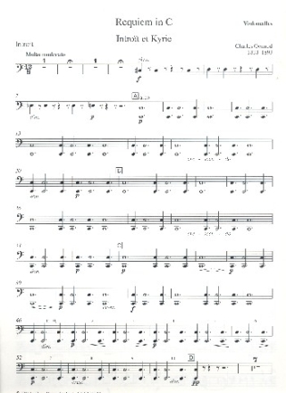 Requiem C-Dur op.posth. fr Soli, gem Chor und Orchester Violoncello