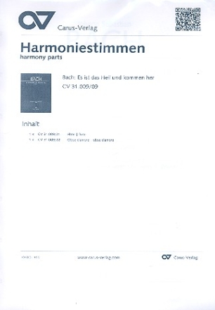 Es ist das Heil uns kommen her Kantate BWV9 Nr.9 Harmoniestimmen
