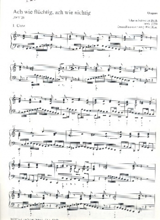 Ach wie flchtig ach wie nichtig Kantate Nr.26 BWV26 Orgel