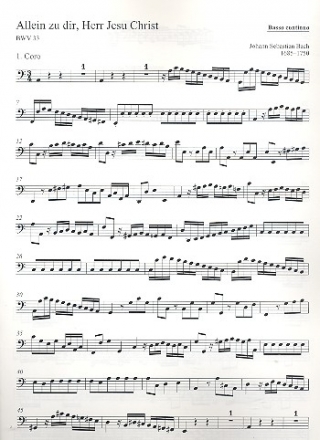 Allein zu dir Herr Jesu Christ Kantate Nr.33 BWV33 Violoncello/Kontrabass