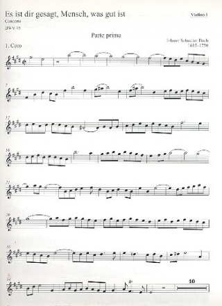 Es ist dir gesagt Mensch was gut ist Kantate Nr.45 BWV45 Violine 1
