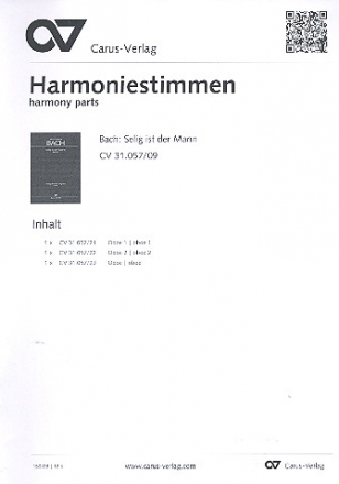 Selig ist der Mann Kantate Nr.57 BWV57 Harmoniestimmen
