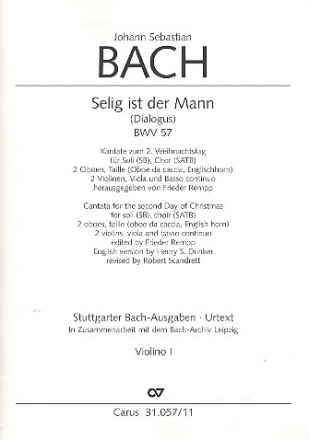 Selig ist der Mann Kantate Nr.57 BWV57 Violine 1