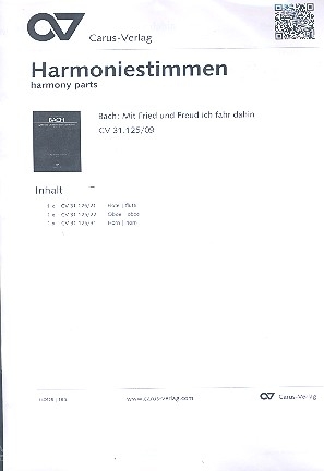 Mit Fried und Freud fahr ich dahin Kantate Nr.125 BWV125 Viola