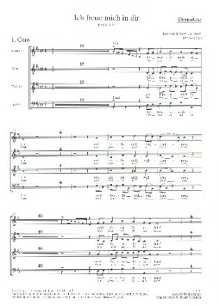 Ich freue mich in dir Kantate Nr.133 BWV133 Chorpartitur
