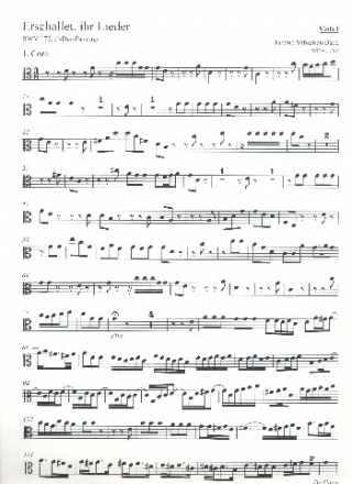 Erschallet, ihr Lieder Kantate Nr.172 BWV172 Viola 1