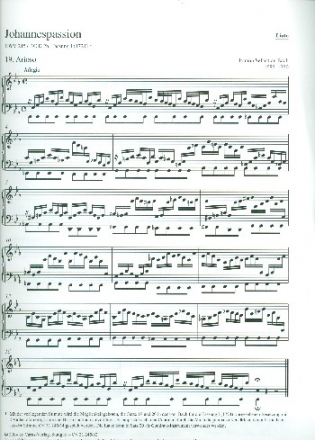 Johannespassion BWV245 (Fassung 1 von1724) fr Soli, gem Chor und Orchester Laute