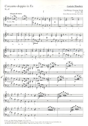 Concerto doppio in Es Wq47 fr Cembalo, Pianoforte und Orchester Cembalo