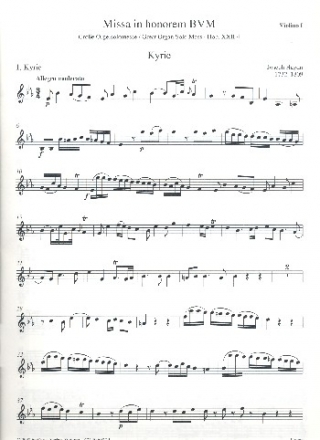 Groe Orgelsolomesse Es-Dur Hob.XXII:4 fr Soli, gem Chor und Orchester Violine 1