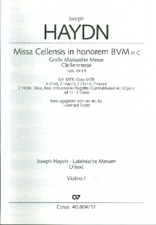 Groe Mariazeller Messe C-Dur Hob.XXII:5 fr Soli, gem Chor und Orchester Violine 1