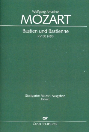 Bastien und Bastienne KV50 (KV46b) (Wiener Fassung 1768) fr Soli und Orchester Cembalo