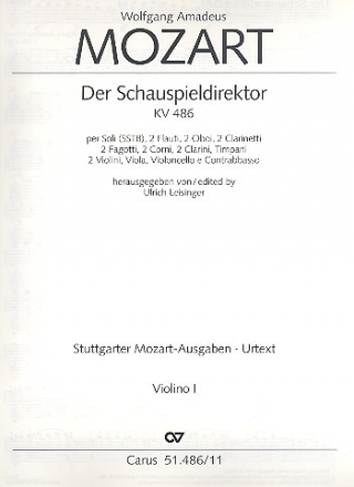 Der Schauspieldirektor KV486 fr Soli und Orchester Violine 1
