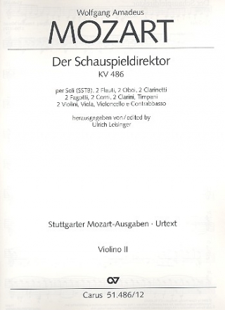 Der Schauspieldirektor KV486 fr Soli und Orchester Violine 2
