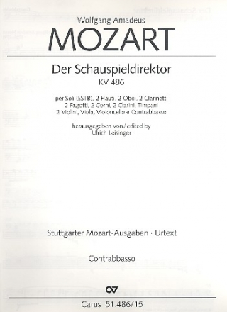 Der Schauspieldirektor KV486 fr Soli und Orchester Kontrabass