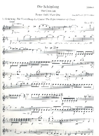 Die Schpfung Hob.XXI:2 fr Soli, gem Chor und Orchester Violine 1