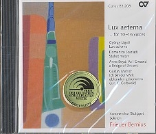 Lux aeterna for 10-16 Voices  CD