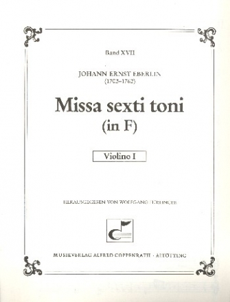 Missa sexti toni in F fr Soli, gem Chor, 2 Violinen und Bc Violine 1