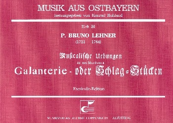 Musikalische bungen in verschiedenen Galanterie- oder Schlagstcken fr Orgel Faksimile