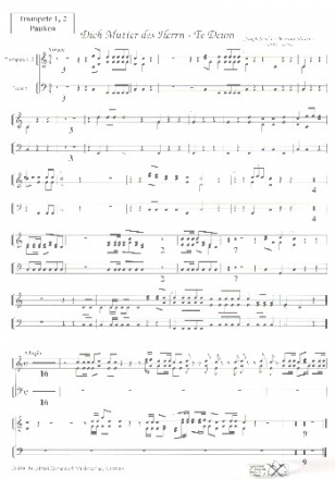 Te Deum laudamus fr Soli, gem Chor, Orchester und Orgel Trompete/Pauken