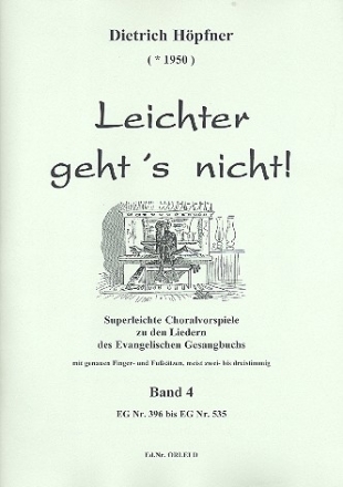 Leichter geht's nicht Band 4 fr Orgel