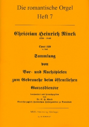 Sammlung von Vor- und Nachspielen ... op.129,4 fr Orgel