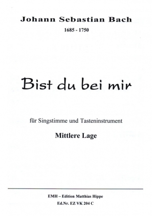 Bist du bei mir fr Gesang (mittel) und Tasteninstrument
