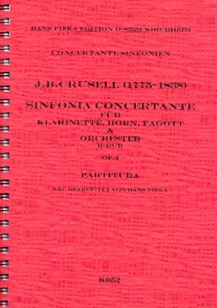Concertante op.3 fr Klarinette, Horn, Fagott und Orchester Partitur