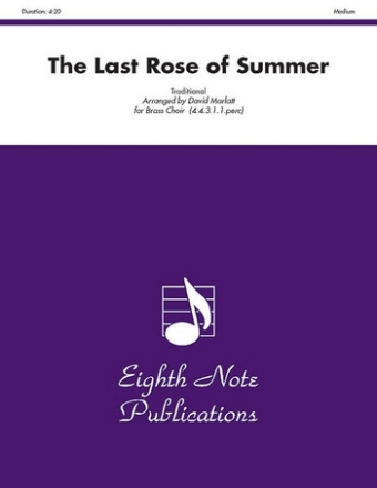 The last Rose of Summer fr Blechblser und Percussion Partitur und Stimmen