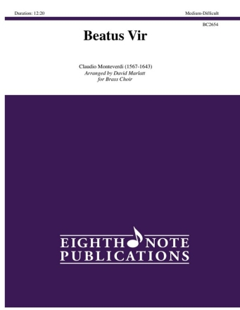 Beatus Vir for brass choir (4.2.2.1.1) score and parts