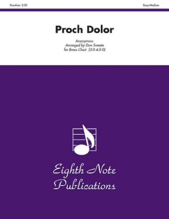 Anonymous (Arr, Don Sweete) Proch Dolor 3 Trp | 4 Pos