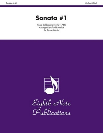 Sonate Nr.1 fr 2 Trompeten, Horn, Posaune und Tuba Partitur und Stimmen