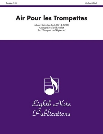 Air pour les trompettes BWV832 for 2 trumpets and keyboard sore and parts