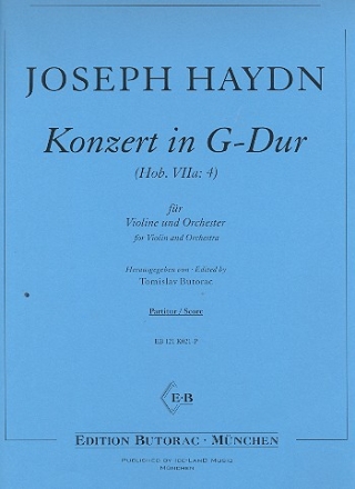 Konzert G-Dur Hob.VIIa:4 fr Violine und Orchester Partitur