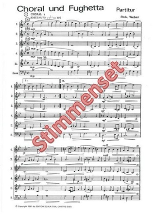 Robert Weber Choral und Fughetta Akkordeon-Orchester Stimmen-Set