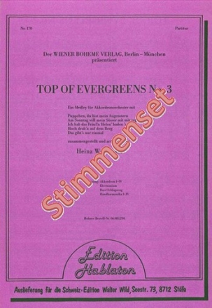 Helene Waldvogel-Stadler Top of Evergreens No. 3 Akkordeon-Orchester Stimmen-Set