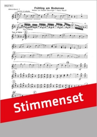 Hans Rauch / Hub.Deuringer Frühling am Bodensee Akkordeon-Orchester Stimmen-Set