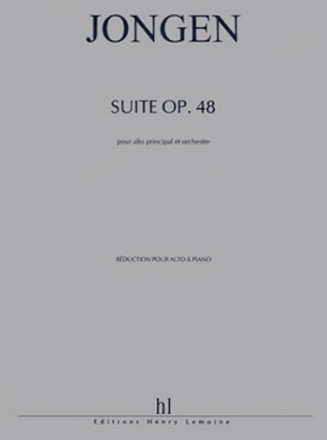Suite op.48 pour alto et orchestre pour alto et piano partition,  copie d'archive