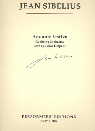 Andante festivo for string orchestra (timpani ad lib) score